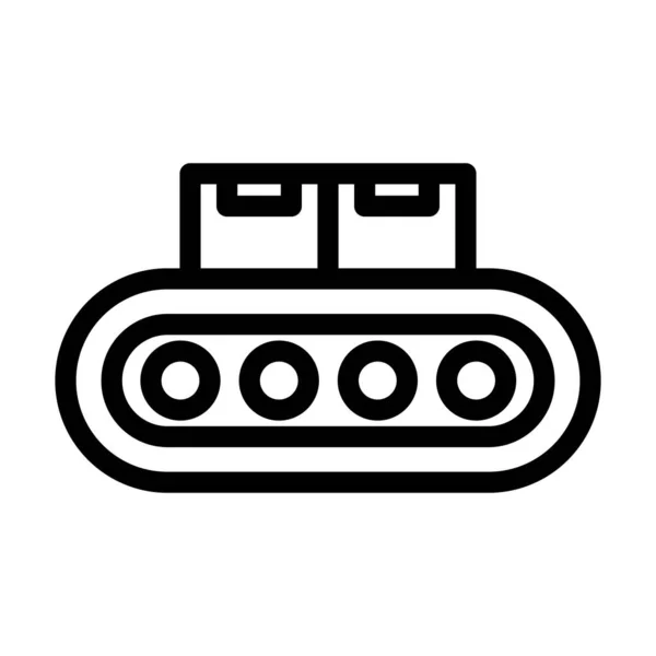 Transportband Vector Thick Line Icon Voor Persoonlijk Commercieel Gebruik — Stockvector