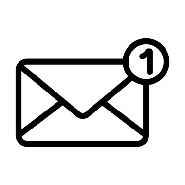 Kişisel ve Ticari Kullanım İçin İleti Vektörü Kalın Çizgi Simgesi