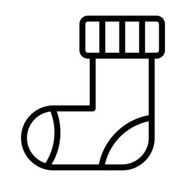 Kişisel ve ticari kullanım için Çorap Vektörü Kalın Çizgi Simgesi