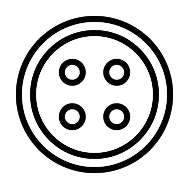 Kişisel ve ticari kullanım için Düğme Vektörü Kalın Çizgi Simgesi