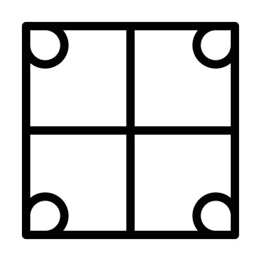 Kişisel ve ticari kullanım için Döşeme Vektörü Kalın Çizgi Simgesi