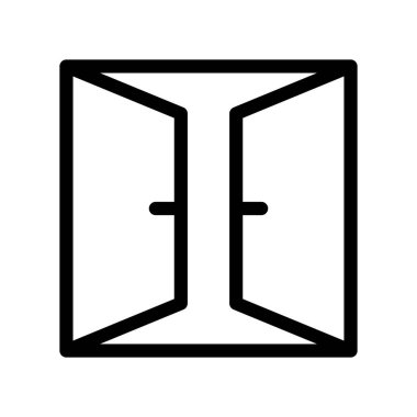 Kişisel ve Ticari Kullanım için Pencere Vektörü Kalın Çizgi Simgesi