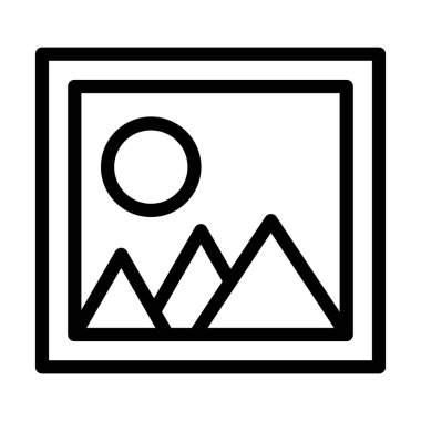 Kişisel ve Ticari Kullanım için Fotoğraf Vektörü Kalın Çizgi Simgesi