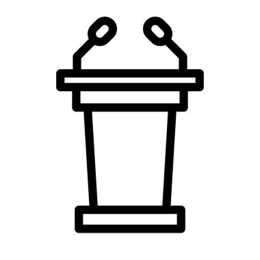 Kişisel ve ticari kullanım için Lectern Vektör Kalın Çizgi Simgesi