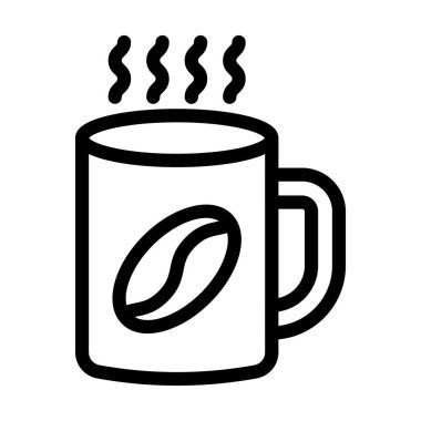 Kahve fincanı Kalın Çizgi Simgesi Kişisel ve Ticari Kullanım İçin