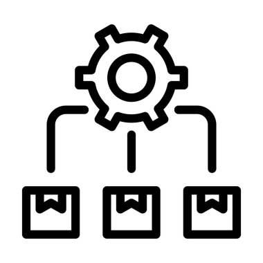 Kişisel ve ticari kullanım için Çalışma Akımı Vektör Kalın Çizgi Simgesi