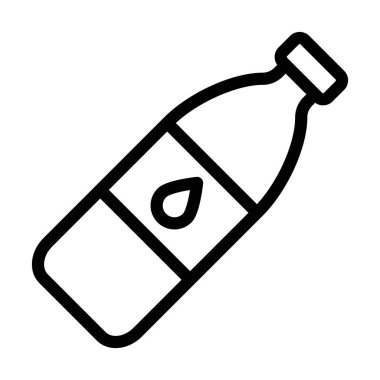 Su Şişesi Kalın Çizgi Simgesi Kişisel ve Ticari Kullanım İçin