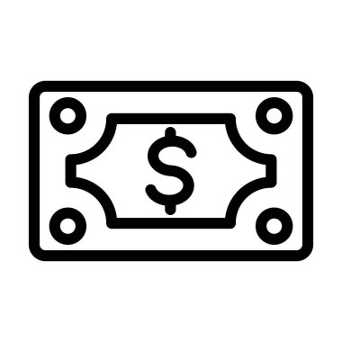 Kişisel ve ticari kullanım için Para Vektörü Kalın Çizgi Simgesi