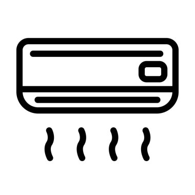 Kişisel ve ticari kullanım için Klima Vektörü Kalın Çizgi Simgesi