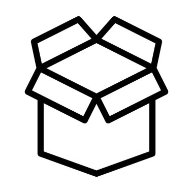 Kişisel ve ticari kullanım için Kutu Vektörü Kalın Çizgi Simgesi