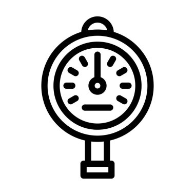 Kişisel ve ticari kullanım için Basınç Ölçer Kalın Çizgi Simgesi Simgesi