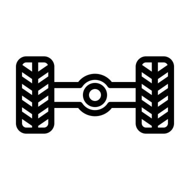 Kişisel ve ticari kullanım için Tekerlek Hizalama Vektörü Kalın Çizgi Simgesi