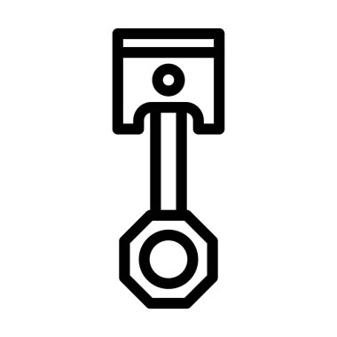 Kişisel ve ticari kullanım için Piston Vektör Kalın Çizgi Simgesi