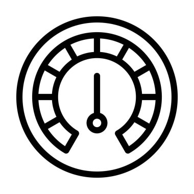 Kişisel ve Ticari Kullanım İçin Takhometer Vektör Kalın Çizgi Simgesi