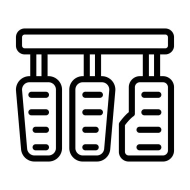 Pedallar Kişisel ve Ticari Kullanım İçin Kalın Çizgi Simgesi