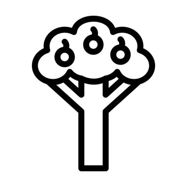 Kişisel ve ticari kullanım için Meyve Ağacı Vektörü Kalın Çizgi Simgesi