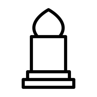 Kişisel ve ticari kullanım için Grave Vector Kalın Çizgi Simgesi