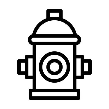 Kişisel ve ticari kullanım için İtfaiye Hidroliği Kalın Hat Simgesi