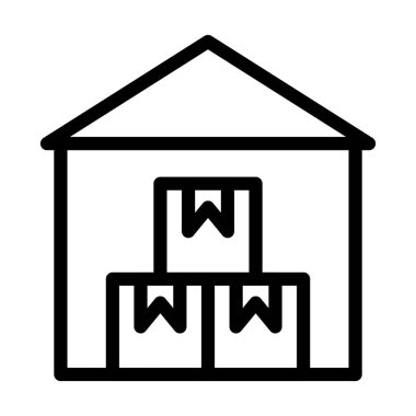 Kişisel ve ticari kullanım için Depo Vektör Kalın Çizgi Simgesi