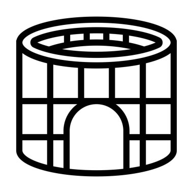 Stadyum Vektör Çizgisi Kişisel ve Ticari Kullanım Simgesi