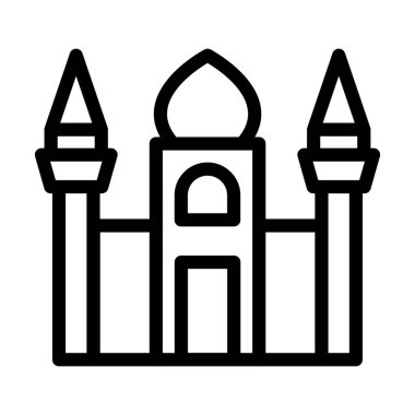 Cami Vektörü Kalın Çizgi Kişisel ve Ticari Kullanım Simgesi