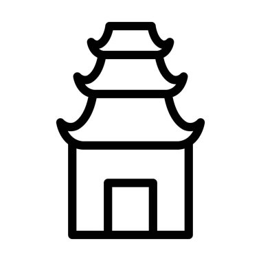 Kişisel ve ticari kullanım için Temple Vector Kalın Çizgi Simgesi