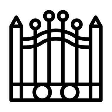 Kişisel ve ticari kullanım için Geçit Vektörü Kalın Çizgi Simgesi