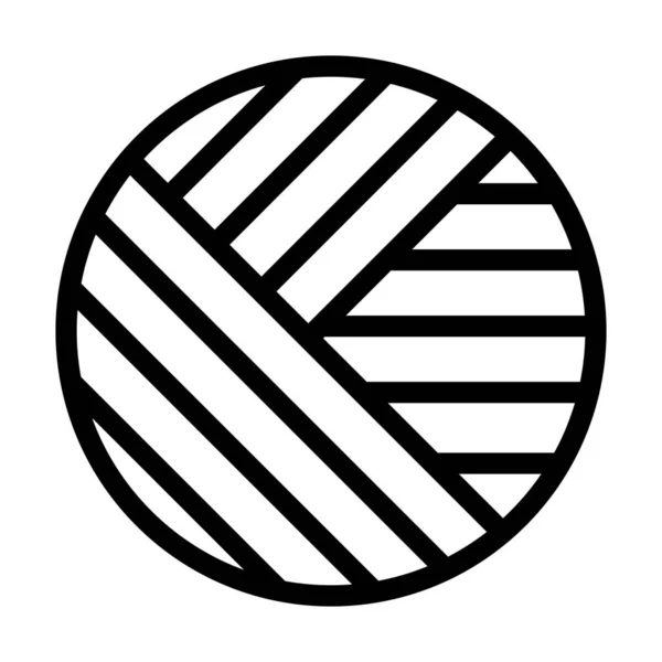 Lână Ball Vector Thick Line Icon Pentru Personal Comercial — Vector de stoc