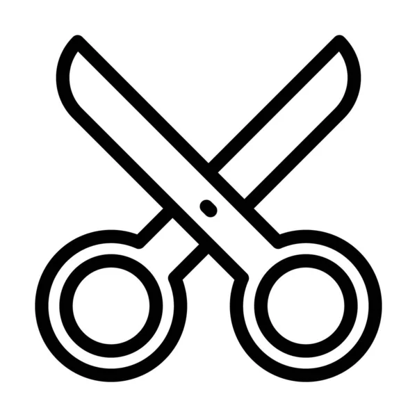 Scissors Vector Thick Line Icon Personal Commercial Use — 스톡 벡터