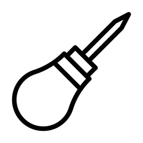 Awl Vector Thick Line Icono Para Uso Personal Comercial — Vector de stock