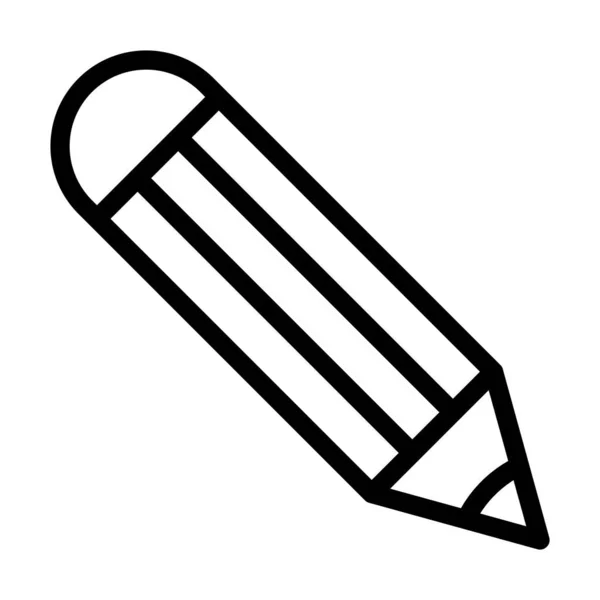 Ceruza Vektor Vastag Vonal Ikon Személyes Kereskedelmi Használatra — Stock Vector