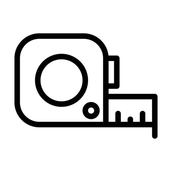 Meet Tape Vector Dikke Lijn Pictogram Voor Persoonlijk Commercieel Gebruik — Stockvector