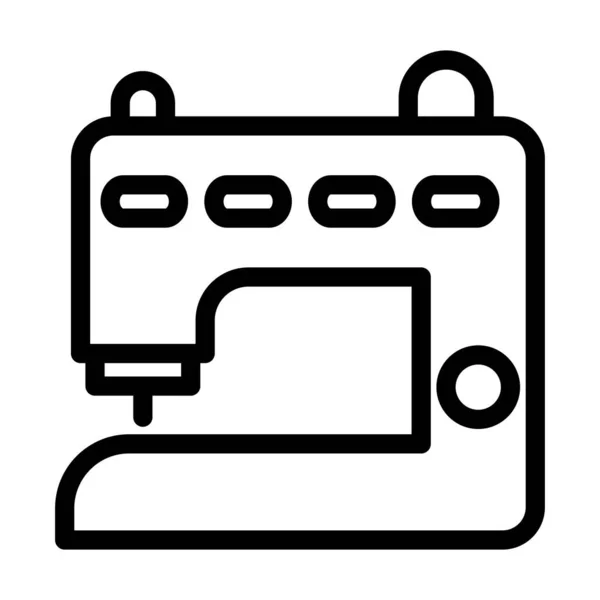 Máquina Coser Vector Thick Line Icono Para Uso Personal Comercial — Archivo Imágenes Vectoriales