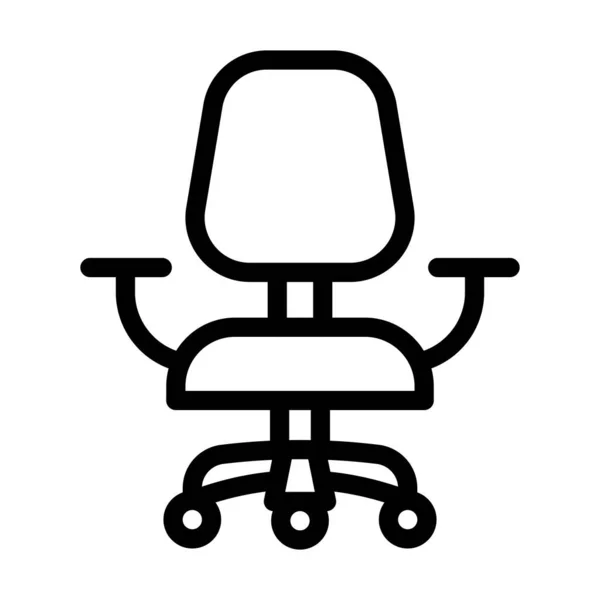 Ícone Grosso Linha Vetor Cadeira Para Uso Pessoal Comercial — Vetor de Stock
