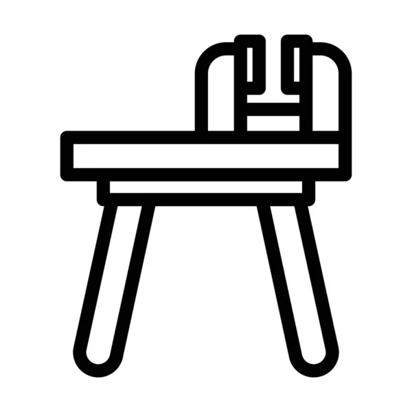 Workbench Vector Thick Line Icono Para Uso Personal Comercial — Vector de stock