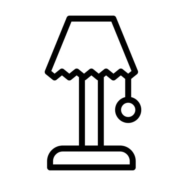 Icono Línea Gruesa Del Vector Lámpara Piso Para Uso Personal — Archivo Imágenes Vectoriales