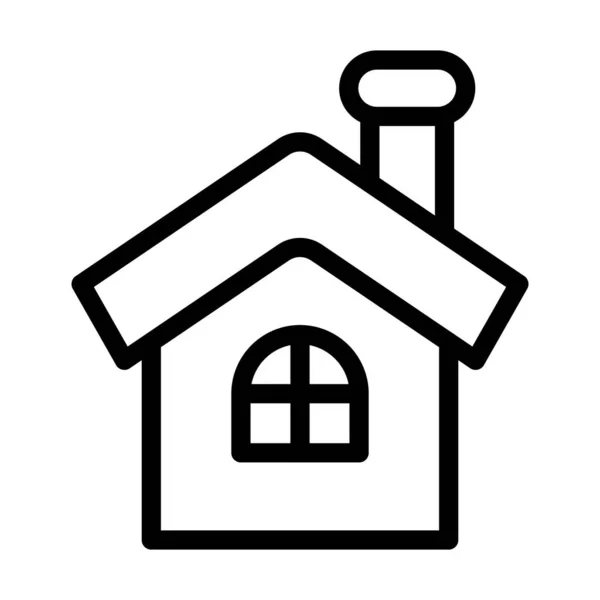 Roof Vector Thick Line Icon Für Den Persönlichen Und Kommerziellen — Stockvektor