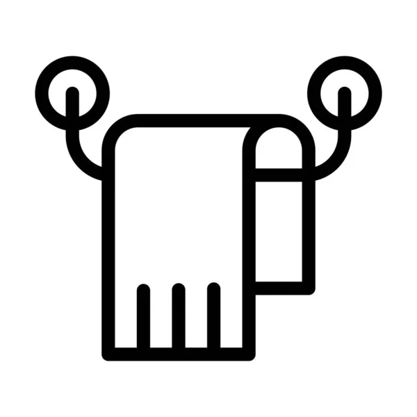 Handtuchhalter Vector Thick Line Icon Für Den Persönlichen Und Kommerziellen — Stockvektor