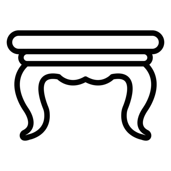 Table Vector Thick Line Icon Für Den Persönlichen Und Kommerziellen — Stockvektor