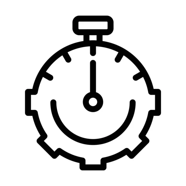 個人的および商業的使用のための時間管理ベクトル太線アイコン — ストックベクタ
