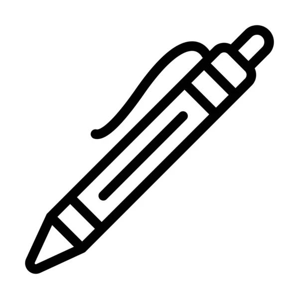 Kişisel Ticari Kullanım Için Kalem Vektörü Kalın Çizgi Simgesi — Stok Vektör