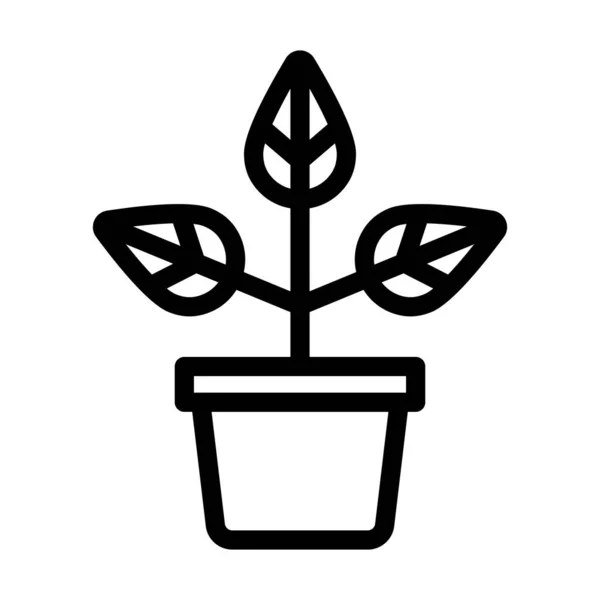 Plant Vector Thick Line Icon Für Den Persönlichen Und Kommerziellen — Stockvektor