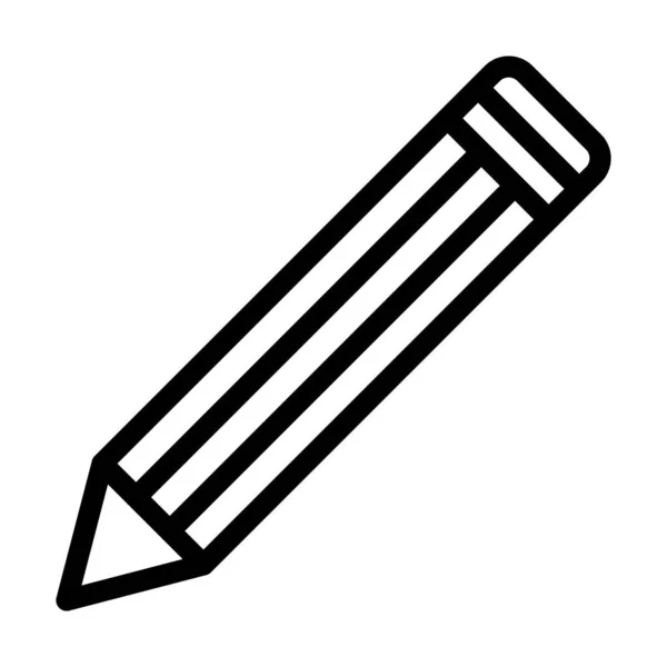 Icône Ligne Épaisse Vecteur Crayon Pour Usage Personnel Commercial — Image vectorielle