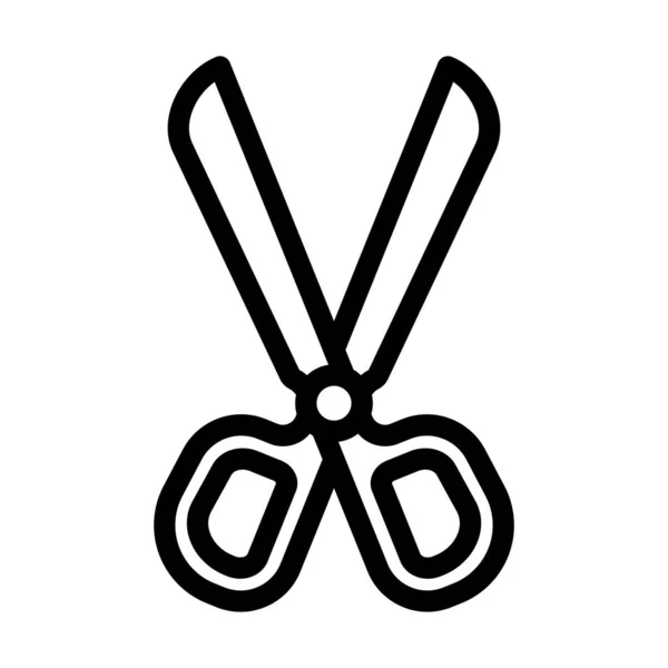 Scissor Vector Thick Line Icon Für Den Persönlichen Und Kommerziellen — Stockvektor
