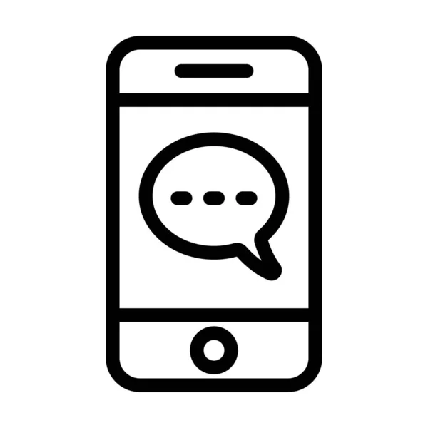 Иконка Толстая Линия Мобильного Телефона Личного Коммерческого Использования — стоковый вектор