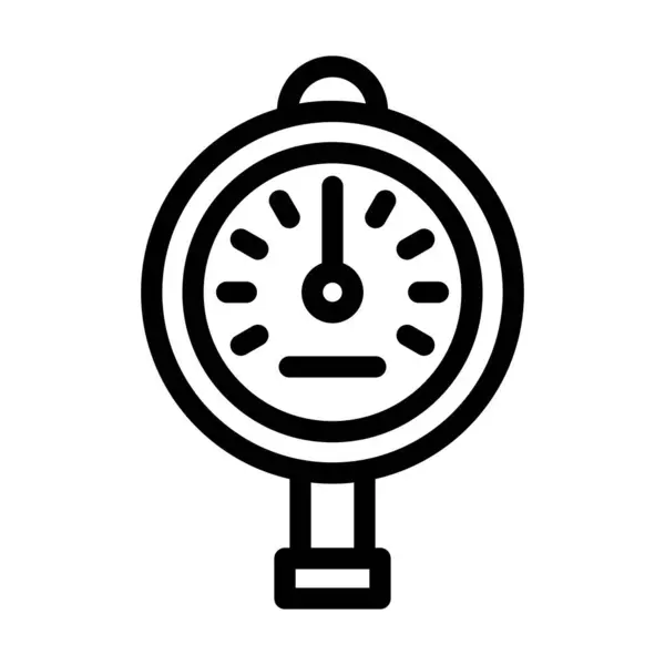 Pressure Meter Vector Παχύ Εικονίδιο Γραμμής Για Προσωπική Και Εμπορική — Διανυσματικό Αρχείο