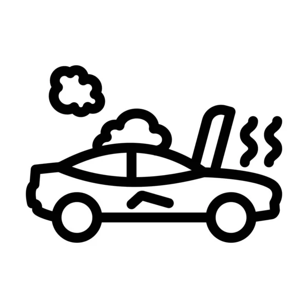 Піктограма Зламаного Автомобіля Векторна Товста Лінія Особистого Комерційного Використання — стоковий вектор