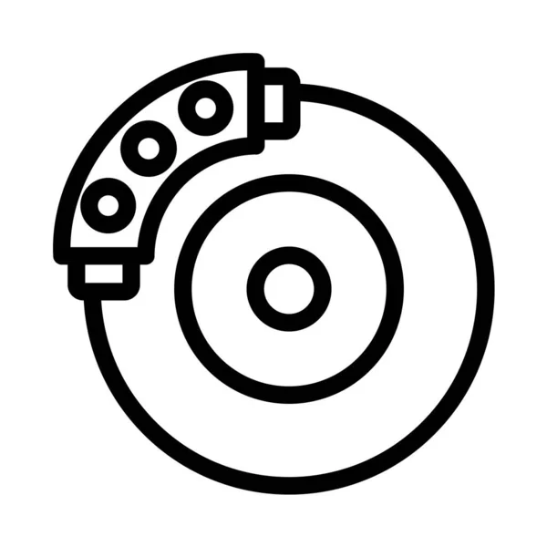 Icono Línea Gruesa Del Vector Del Disco Freno Para Uso — Archivo Imágenes Vectoriales