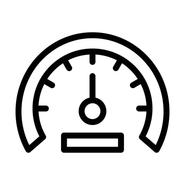 個人的および商業的使用のための速度計ベクトル太線アイコン — ストックベクタ