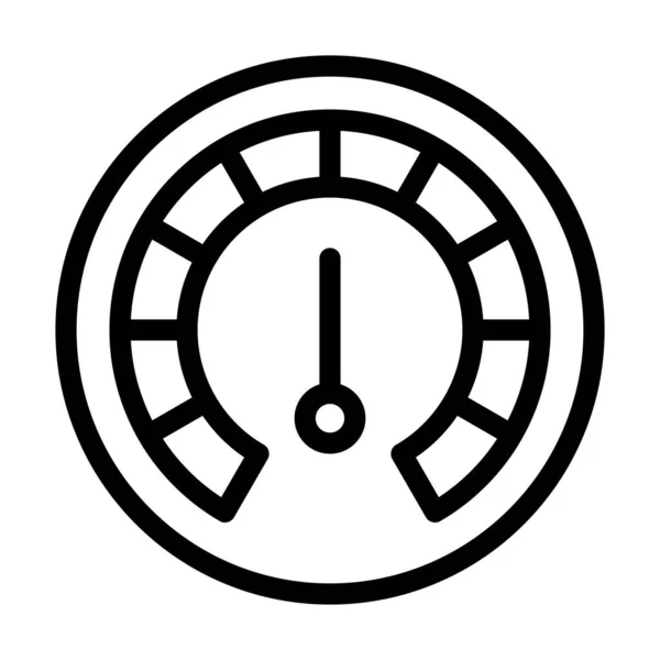 Tachometer Vector Thick Line Icon Personal Commercial Use — 스톡 벡터